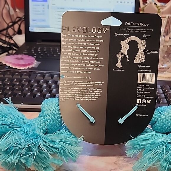 PLAYOLOGY Toys That Makes Scents To Dogs 1 MEDIUM KNOTTED ROPE Chew N… - Picture 5 of 6
